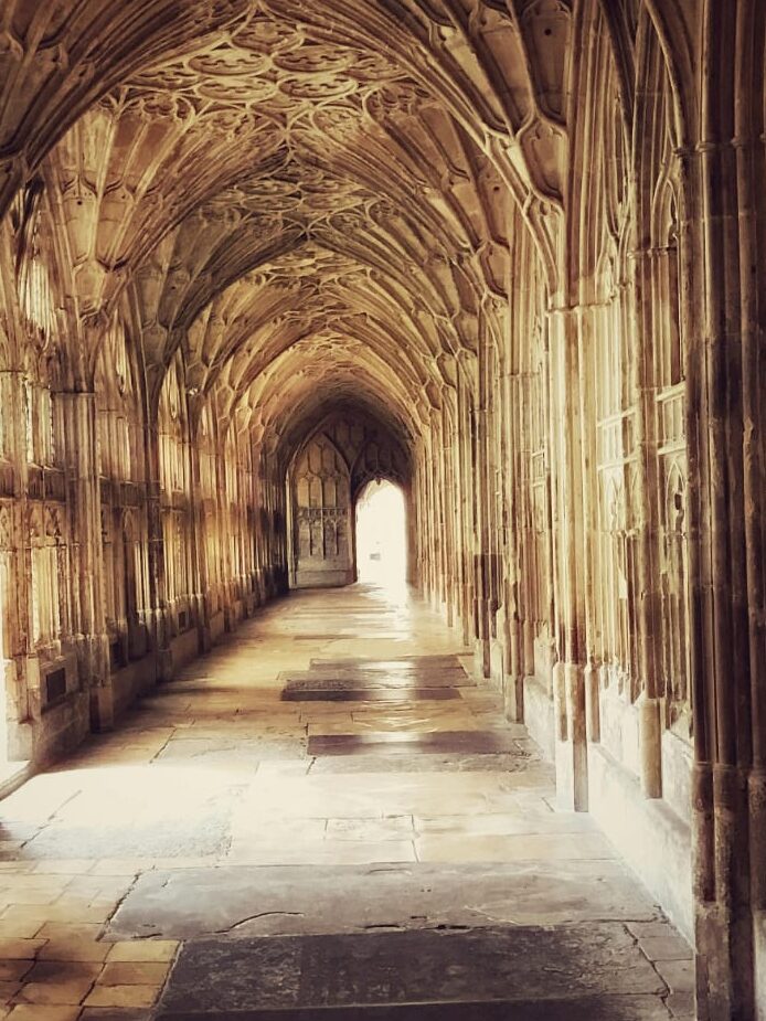 Ancient Gothic hallway representing the journey of past life regression